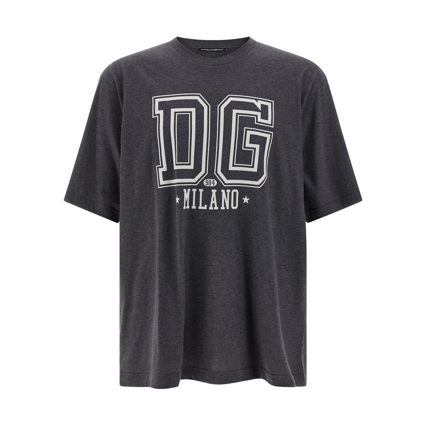 Dolce & Gabbana Gray Cotton T-Shirt