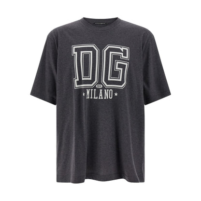 Dolce & Gabbana Gray Cotton T-Shirt