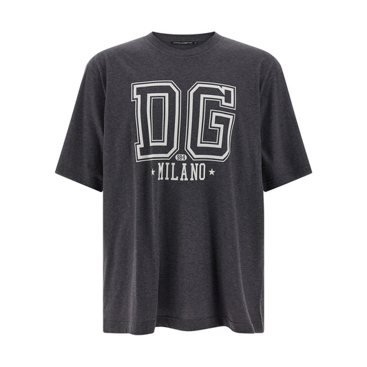Dolce & Gabbana Gray Cotton T-Shirt
