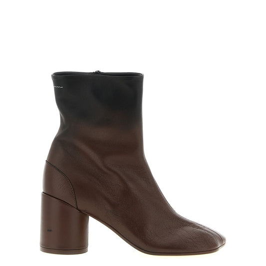 MM6 Maison Margiela Brown Lambskin Ankle Boots