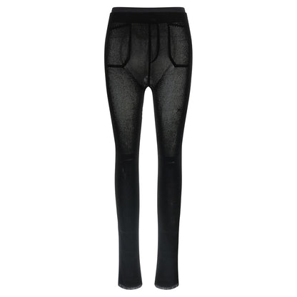 Issey Miyake Black Nylon Leggings