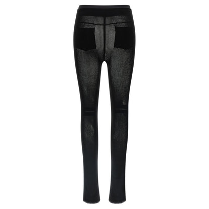 Issey Miyake Black Nylon Leggings