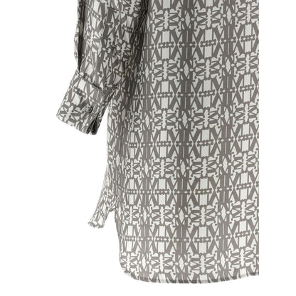 Max Mara Gray Silk Short Dress