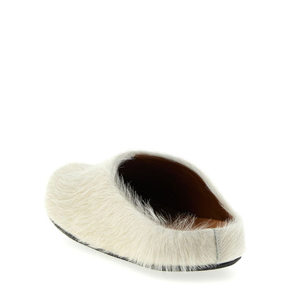 Marni White Calfskin Mules