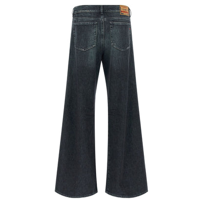 Diesel Blue Cotton Flared Jeans