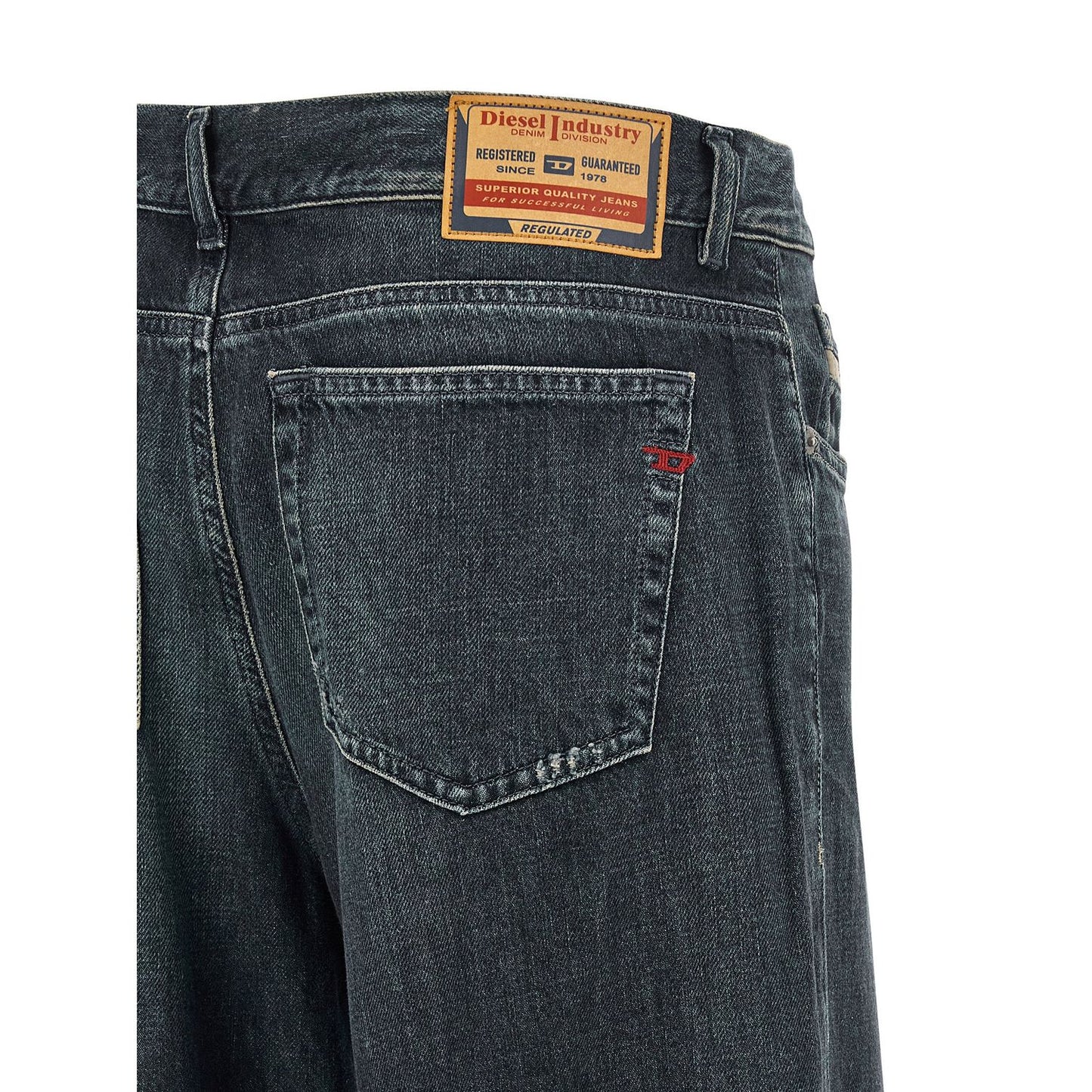 Diesel Blue Cotton Flared Jeans