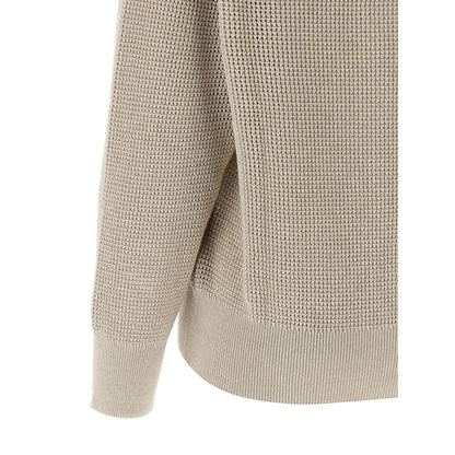 Brunello Cucinelli Beige Cotton Cardigan