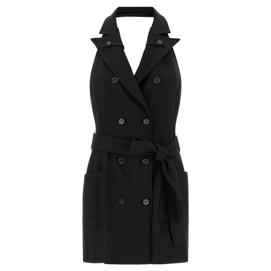 Elisabetta Franchi Black Viscose Short Dress
