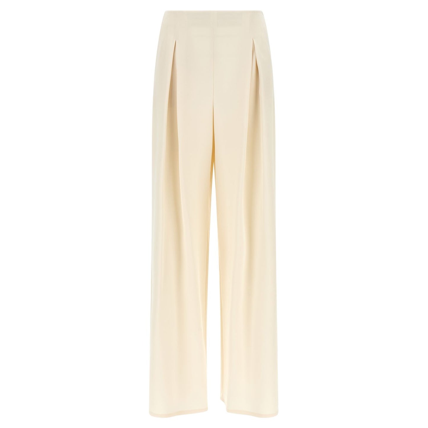 Max Mara White Silk Casual Pants