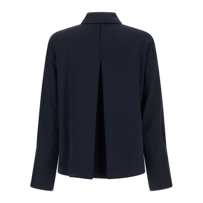 Max Mara Blue Silk Blouse