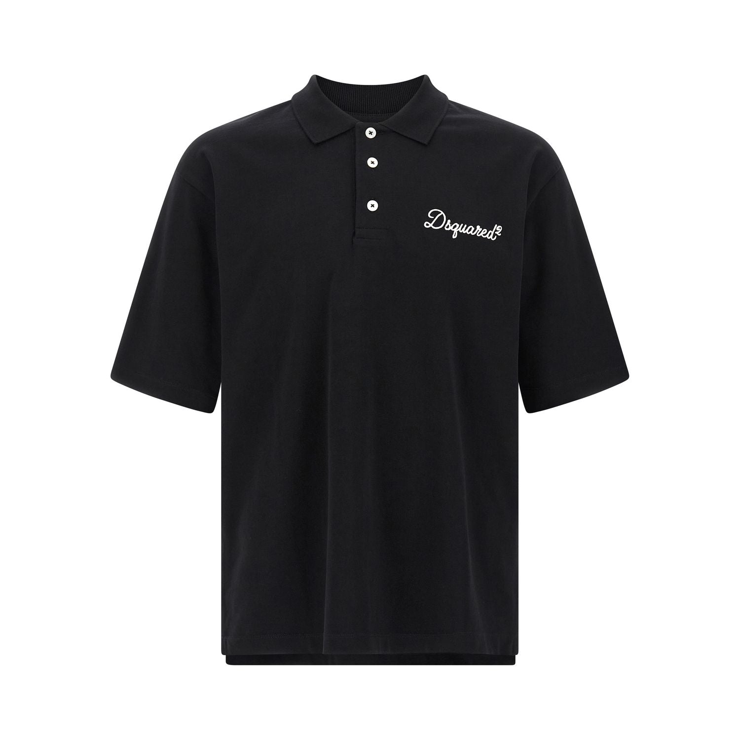 Dsquared² Black Cotton Polo Shirt
