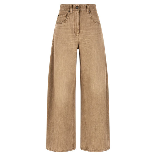 Brunello Cucinelli Beige Cotton Jeans Denim