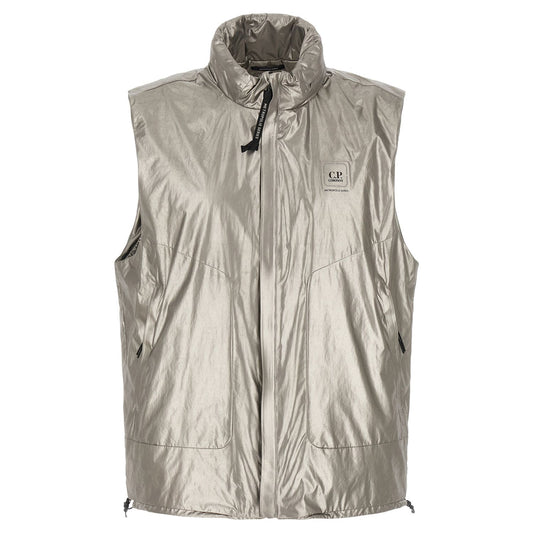 C.P. Company Silver Polyester Sleeveless Jacket