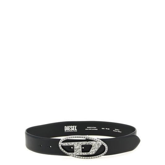Diesel Black Leather Regular Belt