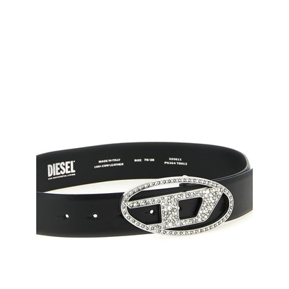 Diesel Black Leather Regular Belt