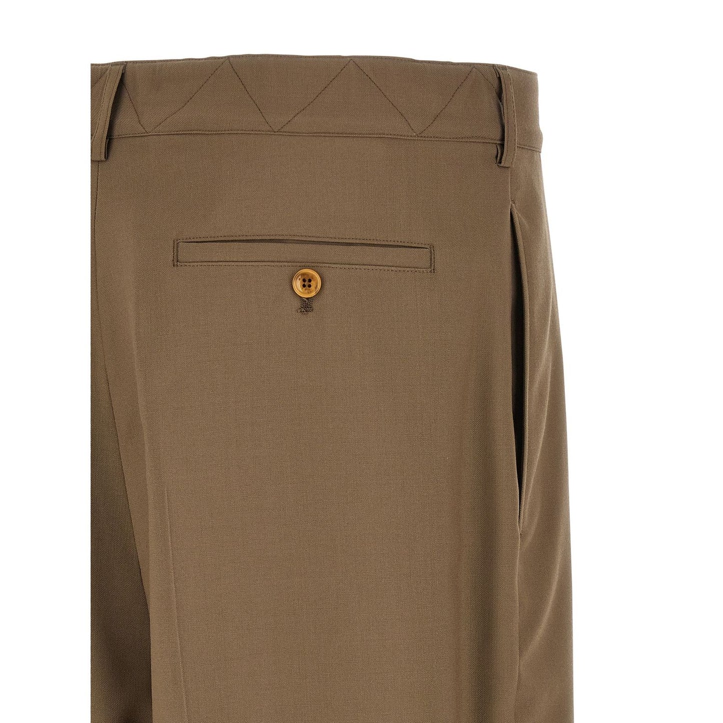Marni Beige Virgin Wool Casual Pants