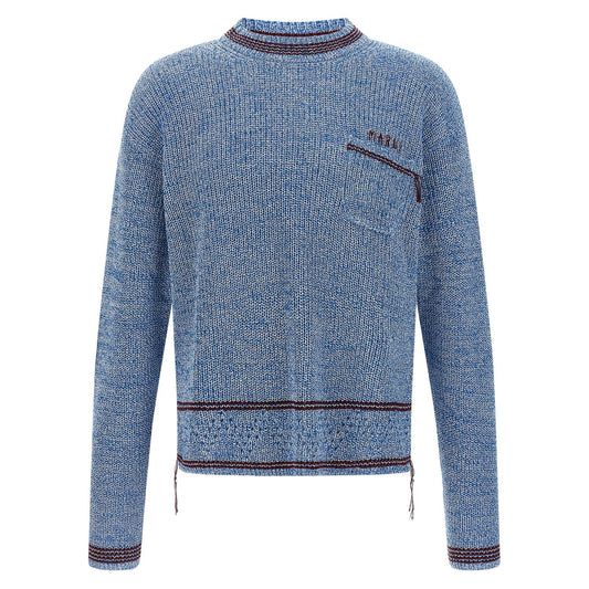 Marni Blue Cotton Cardigan