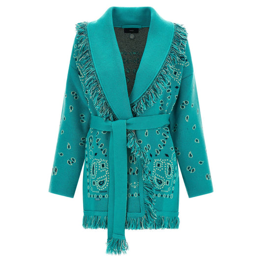 Alanui Blue Cashmere Cardigan