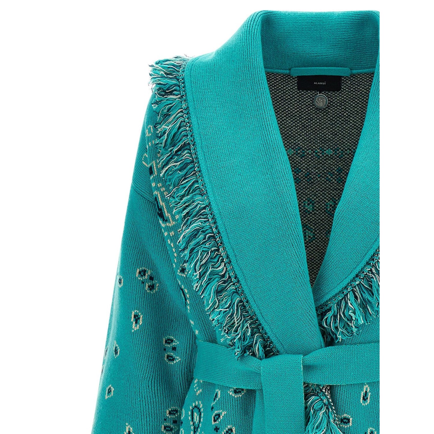 Alanui Blue Cashmere Cardigan
