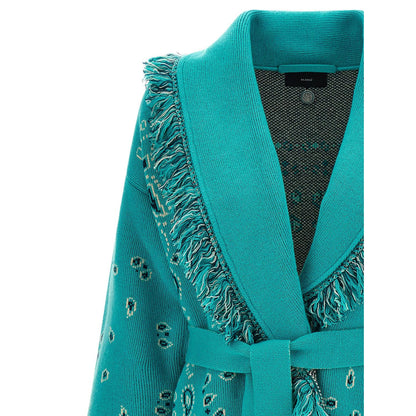 Alanui Blue Cashmere Cardigan
