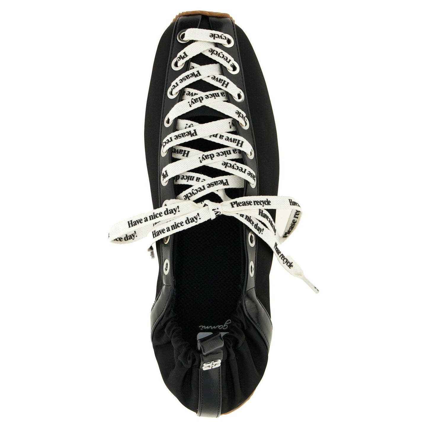 Ganni Black Polyamide Ballet Flats