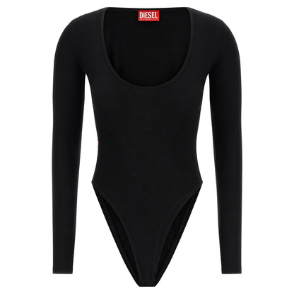 Diesel Black Viscose Bodysuit