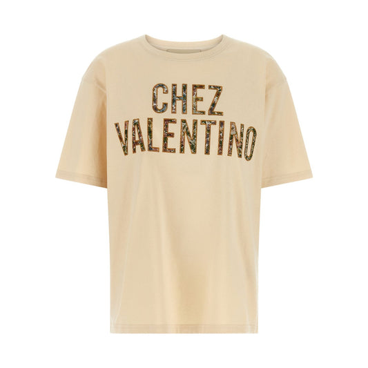 Valentino Garavani Beige Cotton T-Shirt
