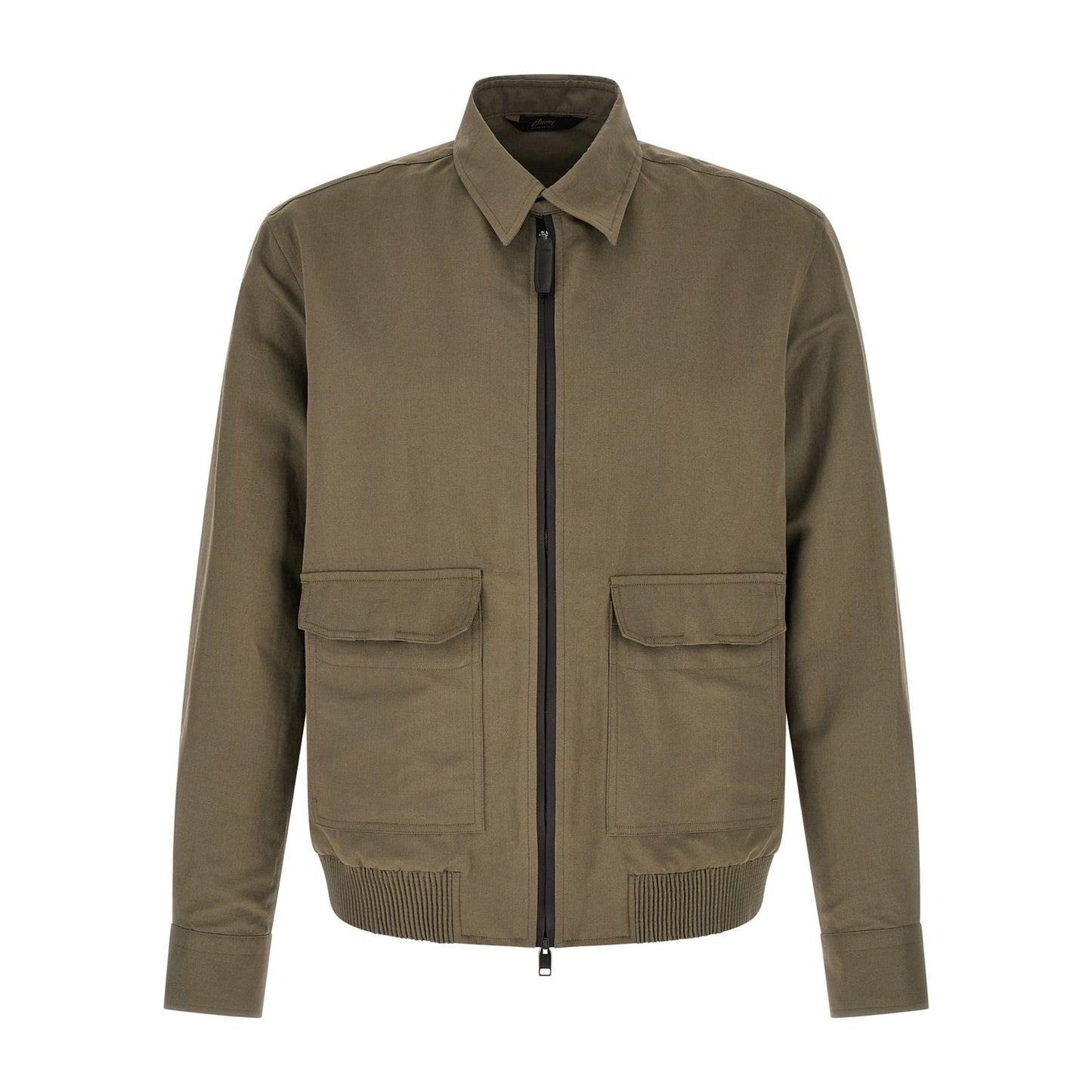 Brioni Bicolor Linen Full-Length Jacket