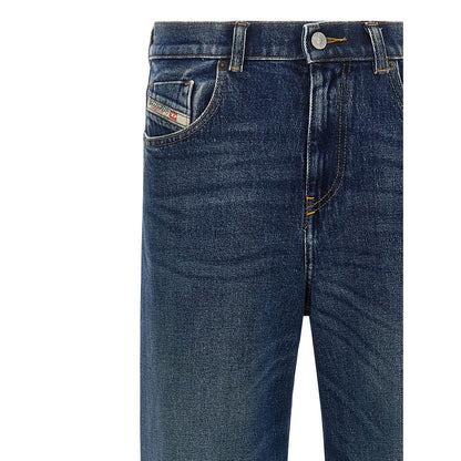 Diesel Blue Cotton Flared Jeans