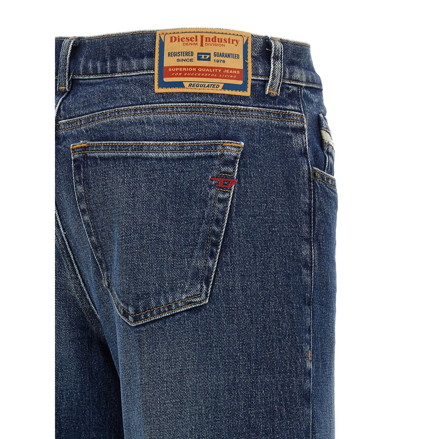 Diesel Blue Cotton Flared Jeans