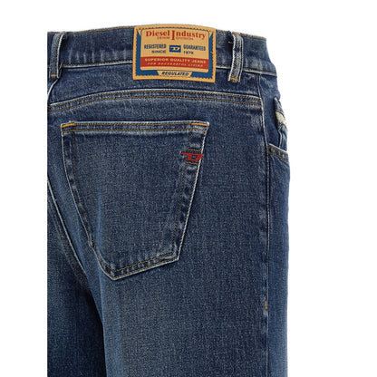 Diesel Blue Cotton Flared Jeans