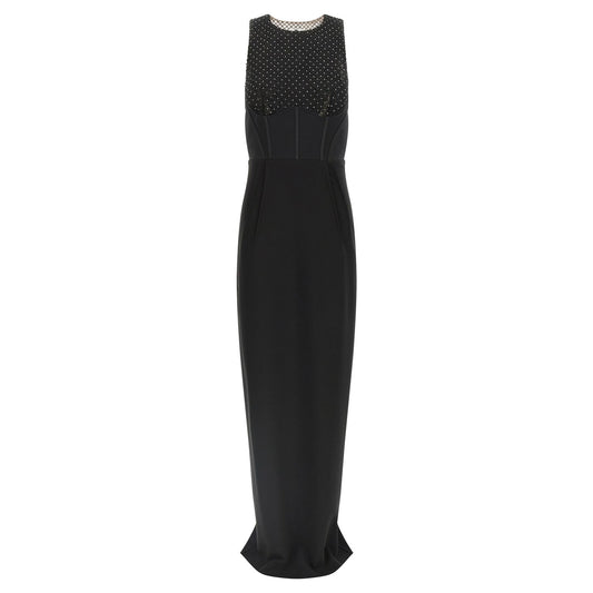 Elisabetta Franchi Black Polyester Long Dress