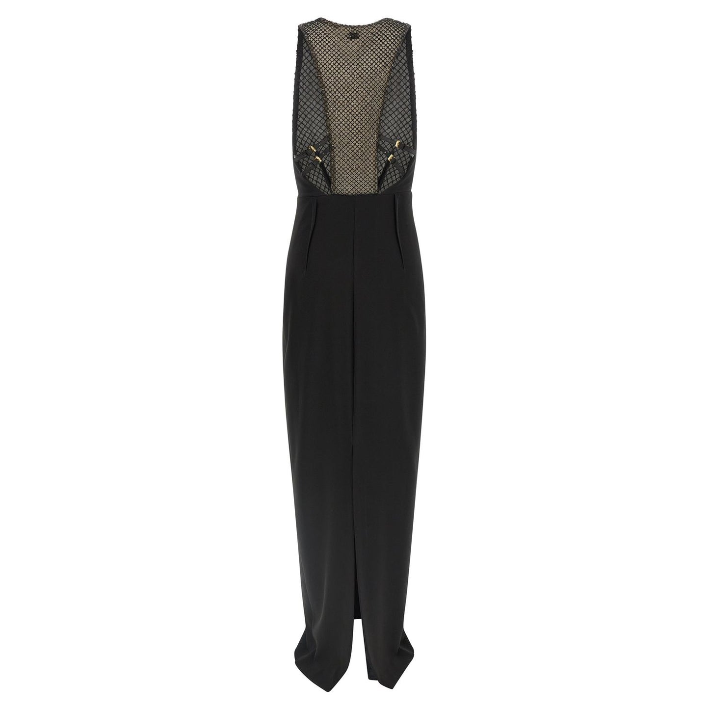 Elisabetta Franchi Black Polyester Long Dress