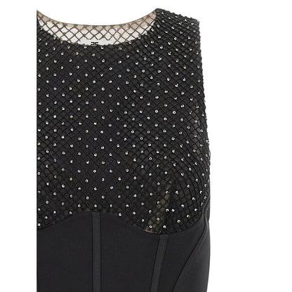 Elisabetta Franchi Black Polyester Long Dress