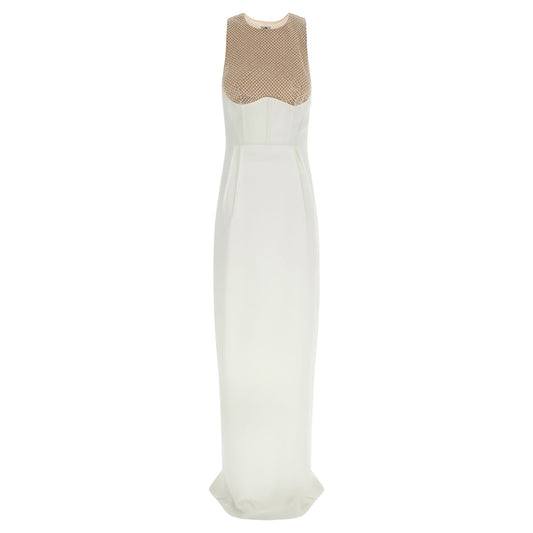 Elisabetta Franchi White Polyester Long Dress