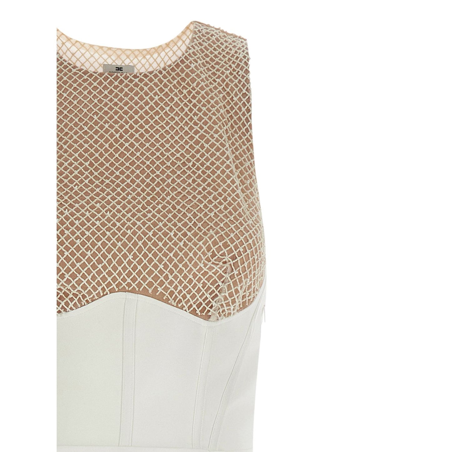 Elisabetta Franchi White Polyester Long Dress