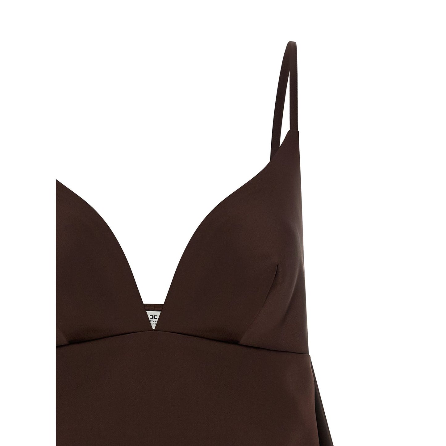 Elisabetta Franchi Brown Polyester Short Dress