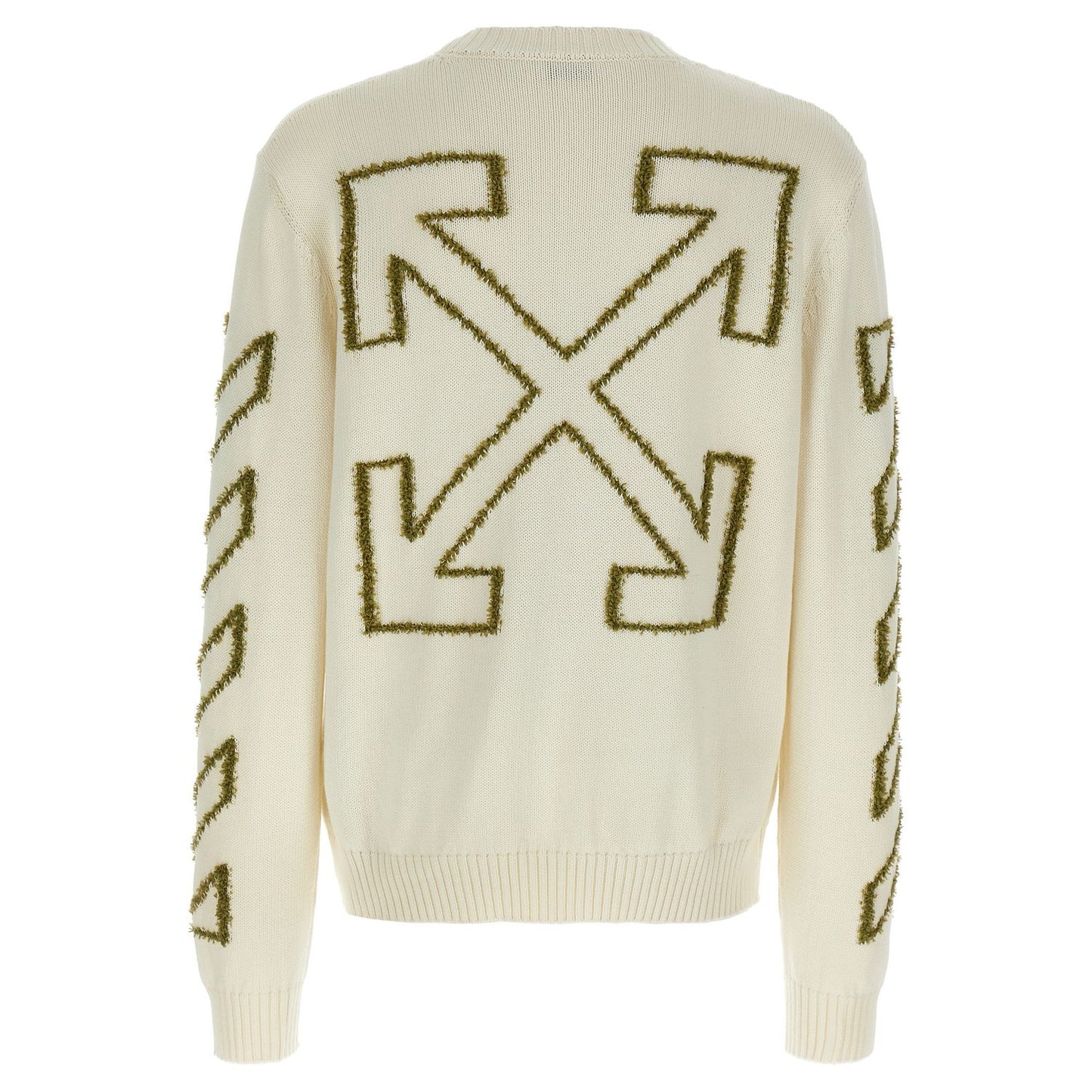 Off-White Beige Cotton Cardigan