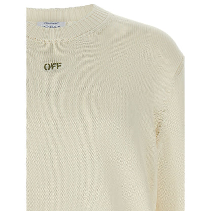 Off-White Beige Cotton Cardigan