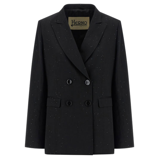 Herno Black Viscose Blazer