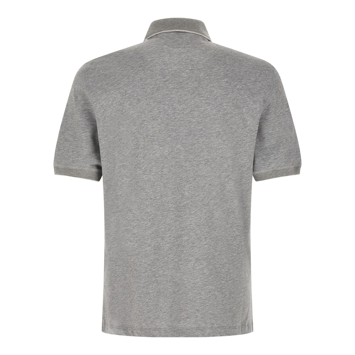 Brunello Cucinelli Gray Cotton Polo Shirt