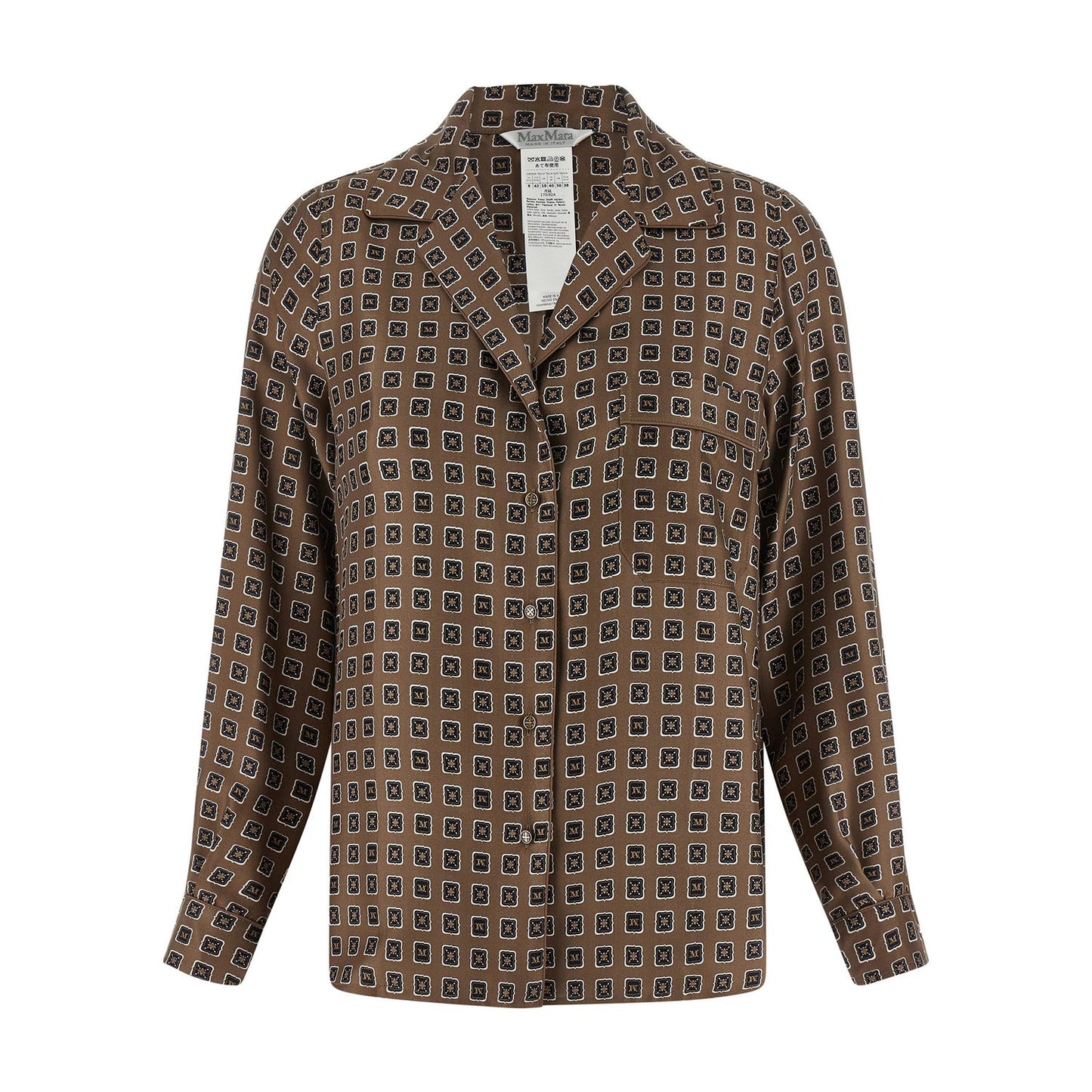 Max Mara Brown Silk Blouse