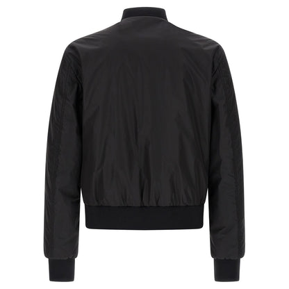 Dolce & Gabbana Black Polyamide Bomber