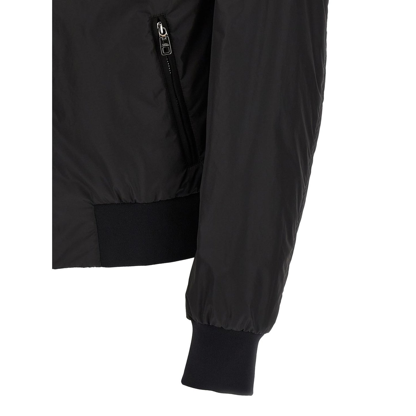 Dolce & Gabbana Black Polyamide Bomber