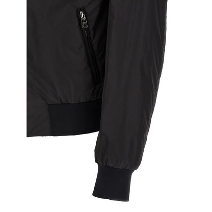 Dolce & Gabbana Black Polyamide Bomber