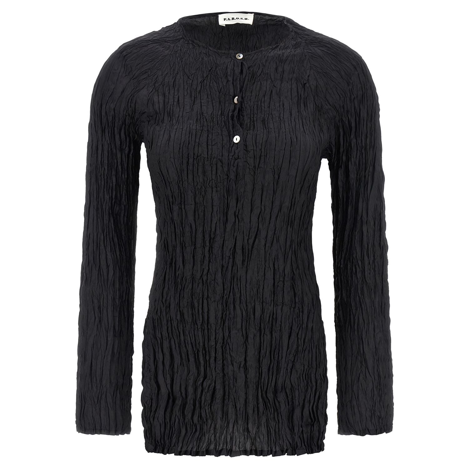 P.A.R.O.S.H. Black Silk Blouse