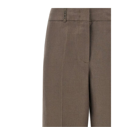 Peserico Brown Linen Pants