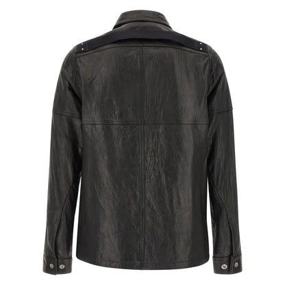 Rick Owens Black Lamb Leather Leather Jacket
