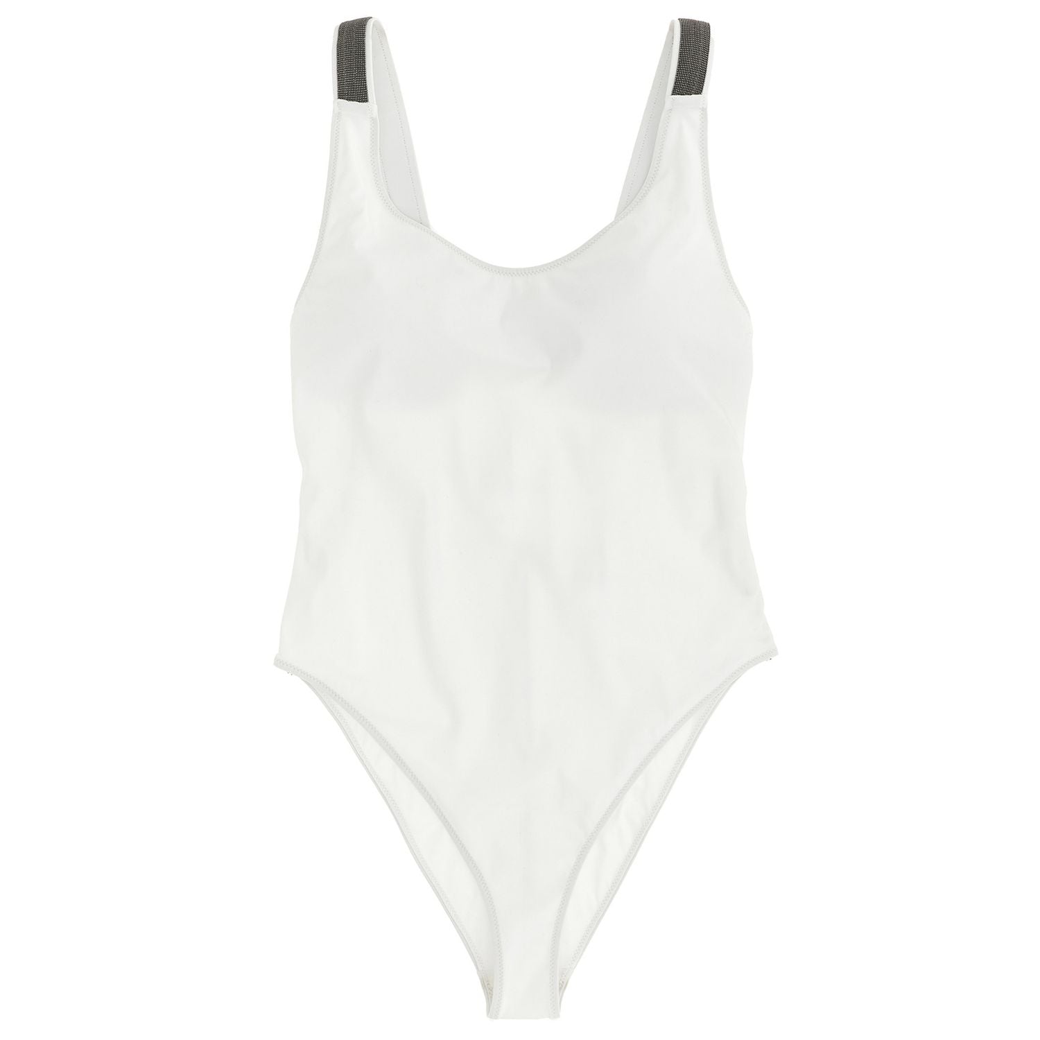 Brunello Cucinelli White Polyamide One-Piece Swimsuit