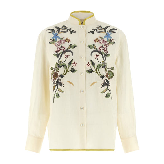Valentino Garavani Beige Linen Blouse